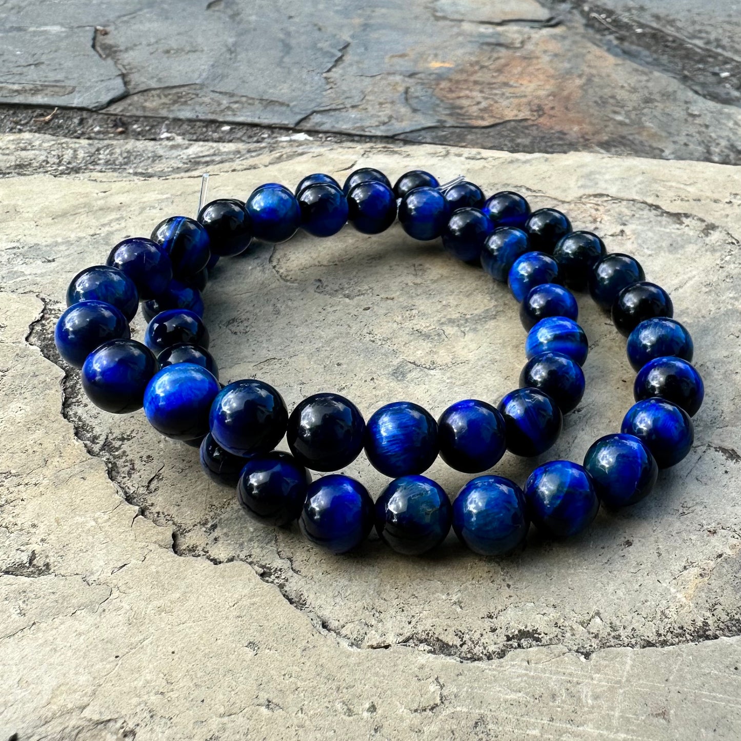 Blue Tigers (Hawks) Eye Bracelet - calm, confidence and insight