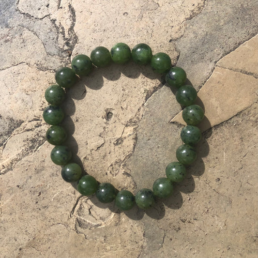Genuine green Jade bracelet for luck, protection, and emotional balance.
