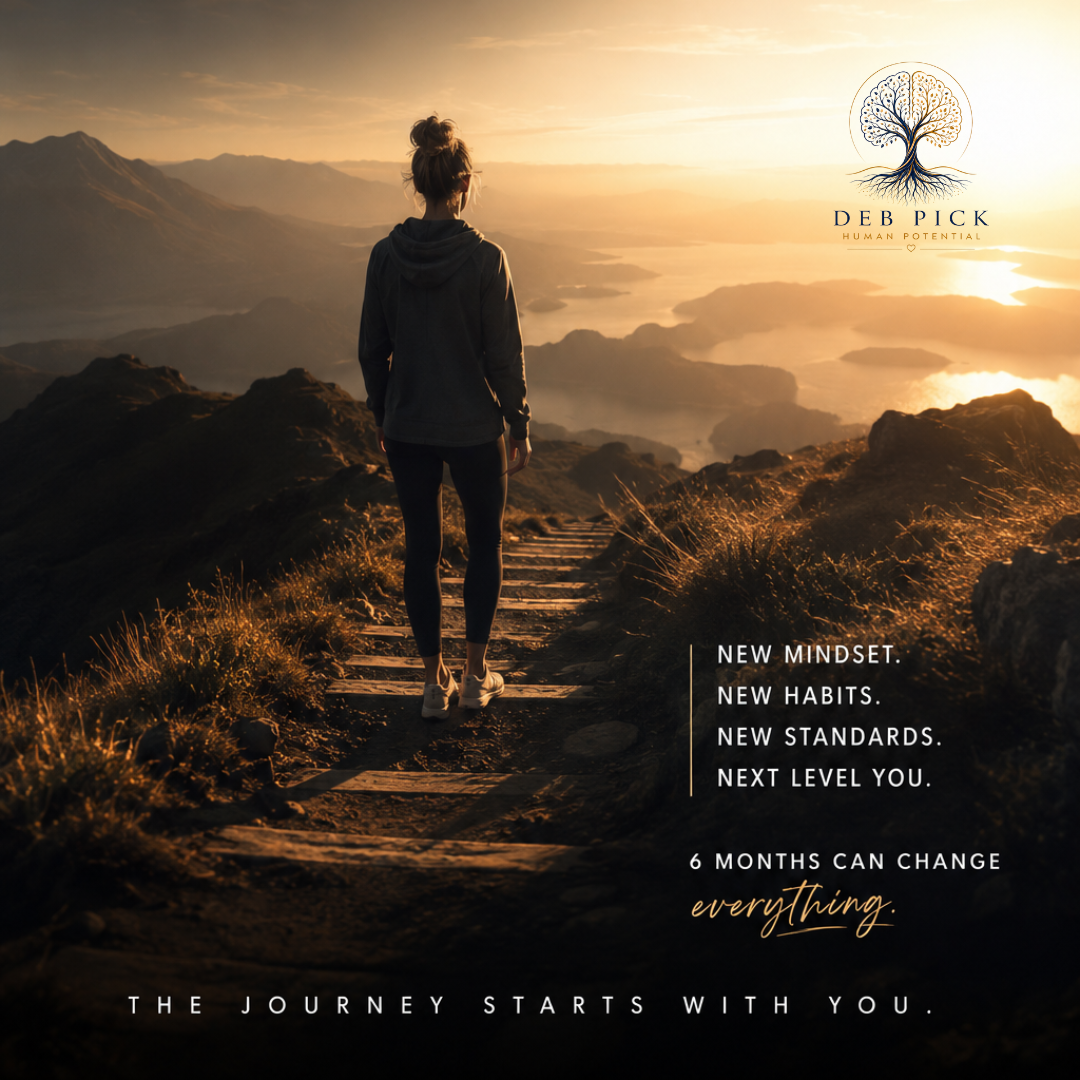 Illustration representing the journey from healing to growth through Human Potential Coaching.