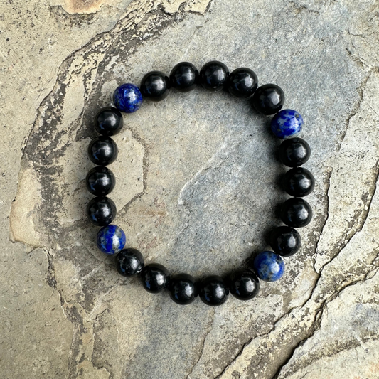 Shungite & Lapis Lazuli EMF Bracelet