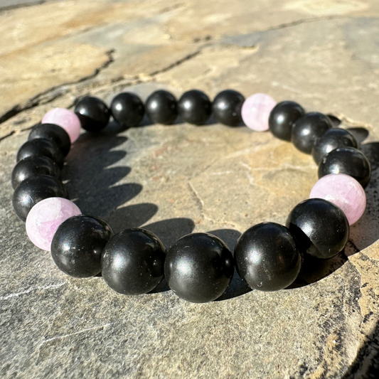 Shungite & Kunzite EMF Bracelet